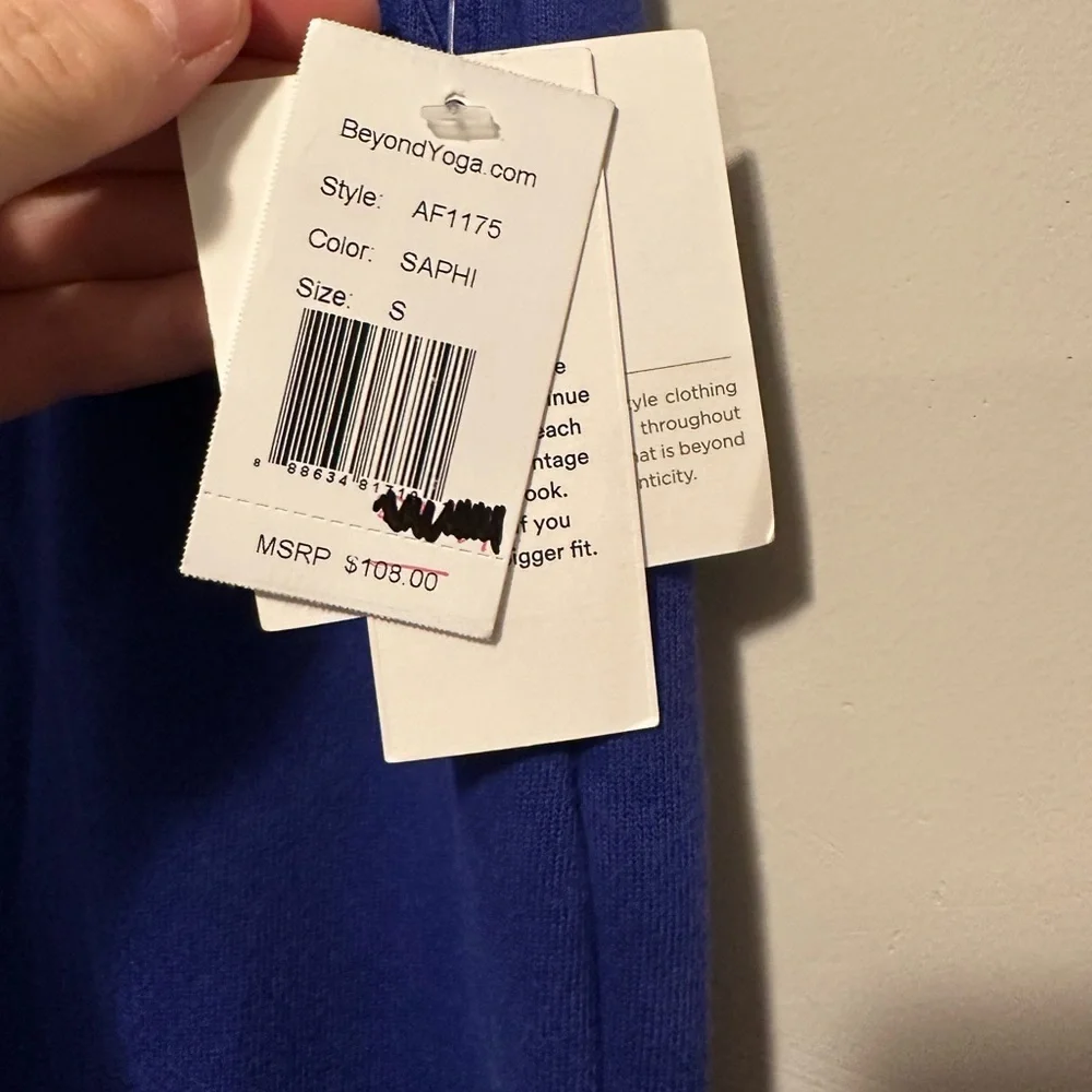 NWT Beyond Yoga WFH Fleece Sweatpant Sapphire Blue Size S - Picture 9 of 16